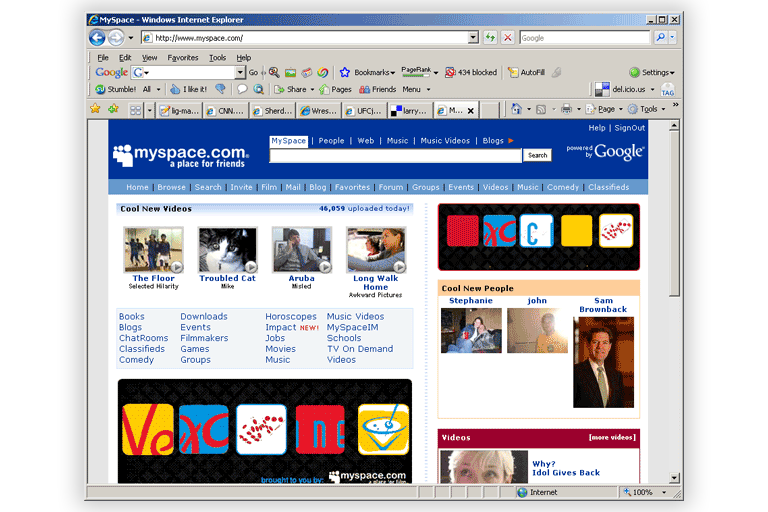 Myspace was so cool back in the day
