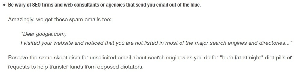 SEO Spammers are Annoying