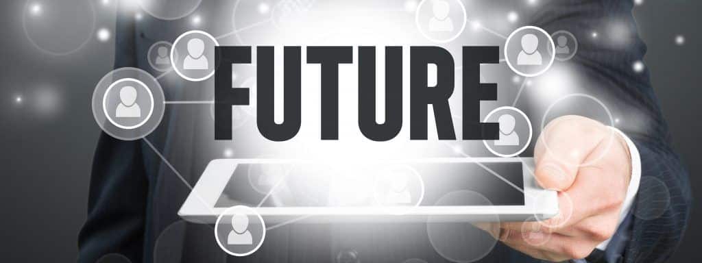 Future, technology, man.