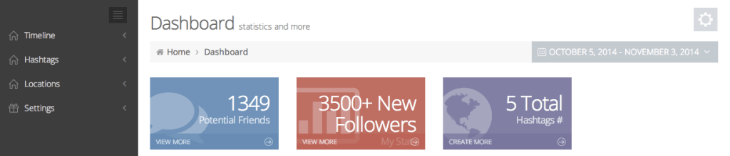 Grow My Instagram Dashboard