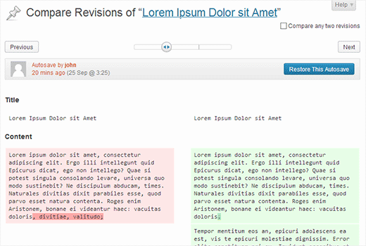 Control the amount of Post Revisions Stored