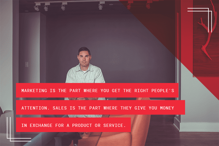sales and marketing are not the same thing