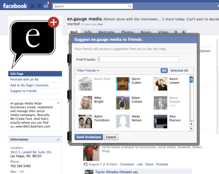Invite All Friends to Like Your Page at Once